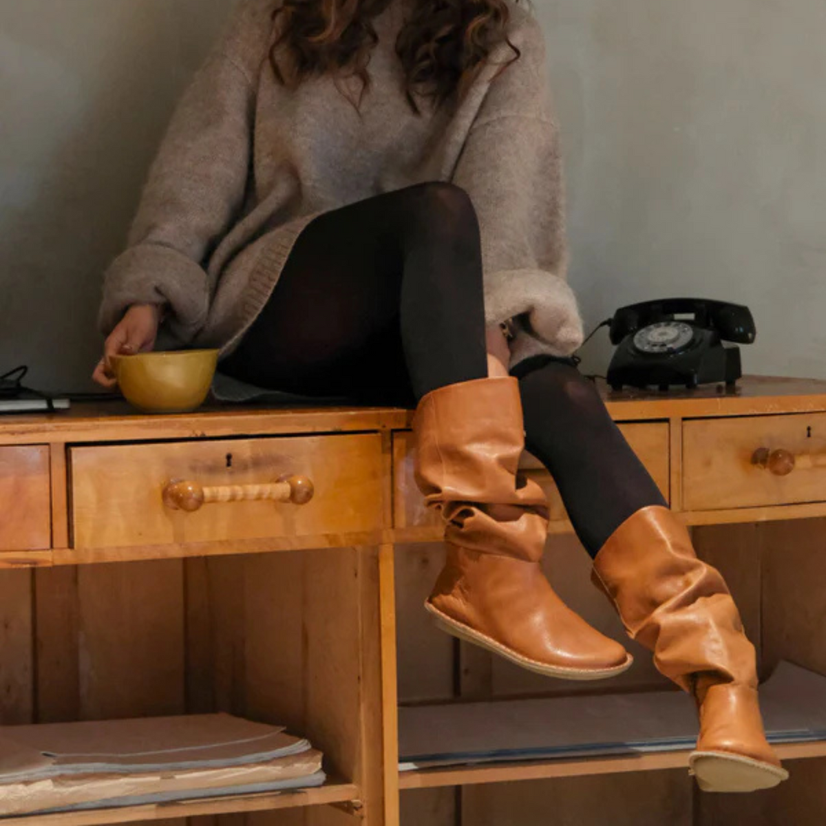 WOODSTOCK Leather Cognac Brown