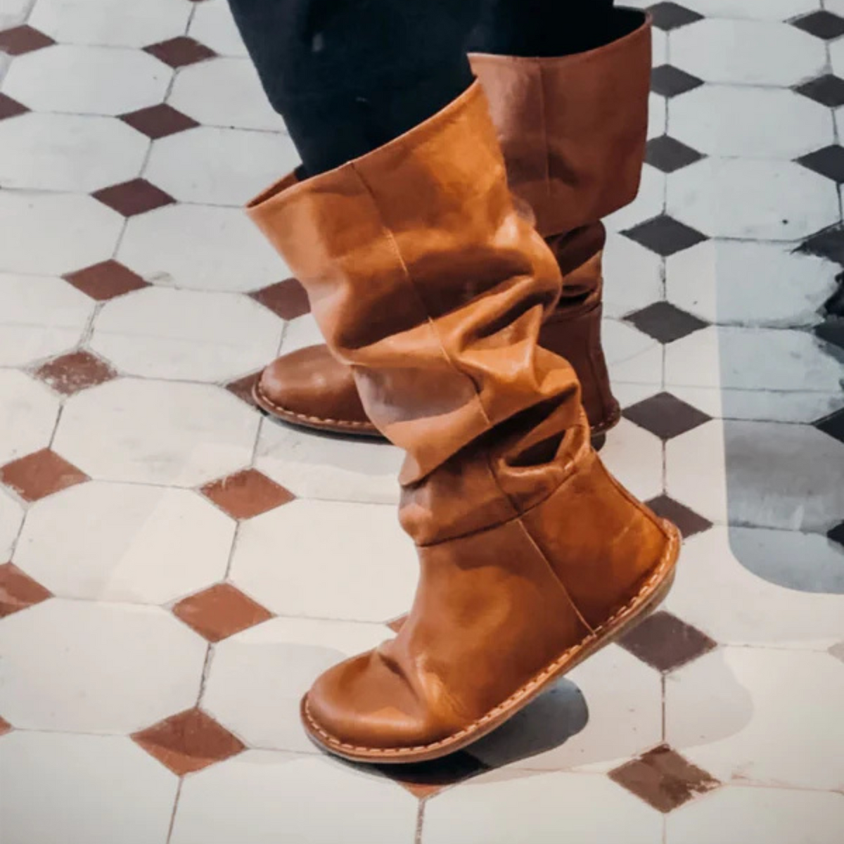 WOODSTOCK Leather Cognac Brown