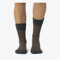 Funqwear Wide+ Hiking High Crew Ullstrumpor Unisex Mokka