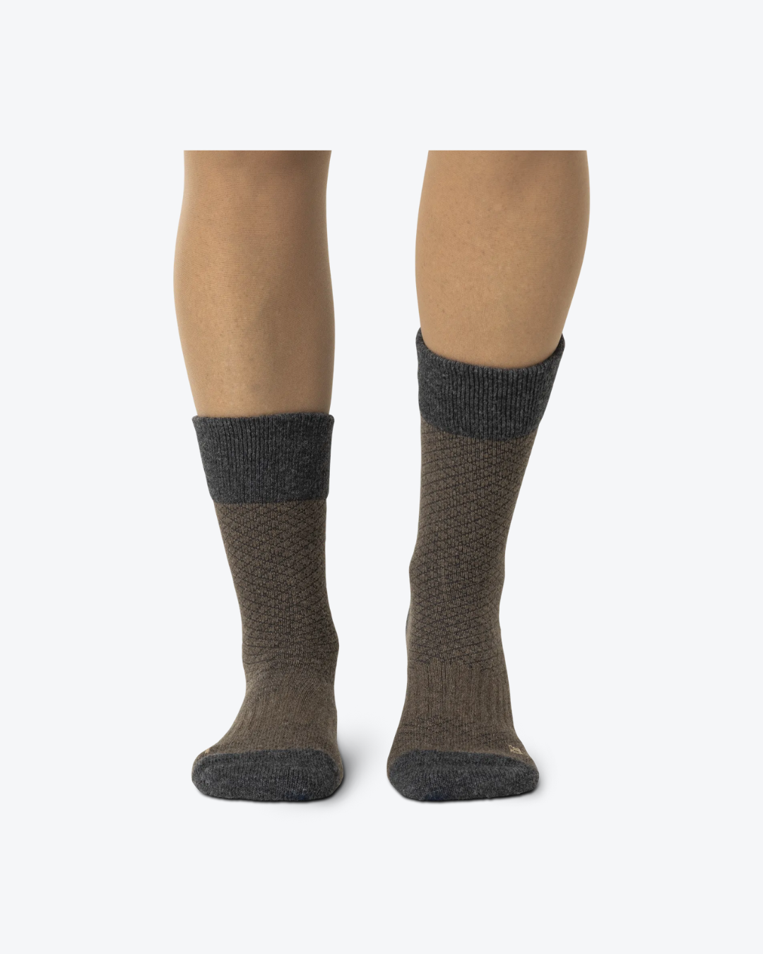 Wide - Ullstrumpor Hiking Brun