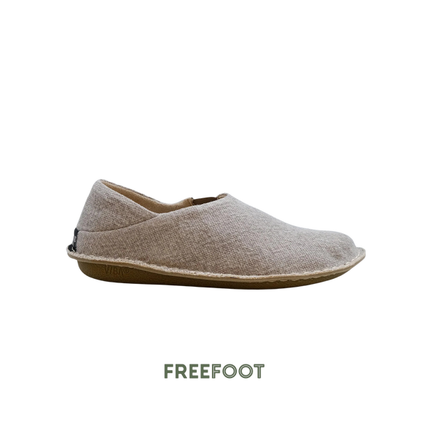 Vibae Zuma Linen Unisex Sand Dollar sko, sedd från sidan