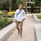 Skinners Easygoer Herr Camel/White sneaker, på fot