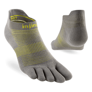 Injinji Run No-Show Neon Silver