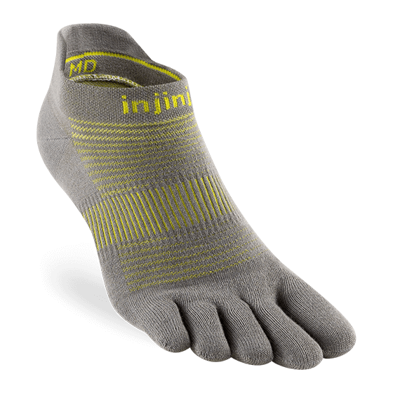 Injinji Run No-Show Neon Silver