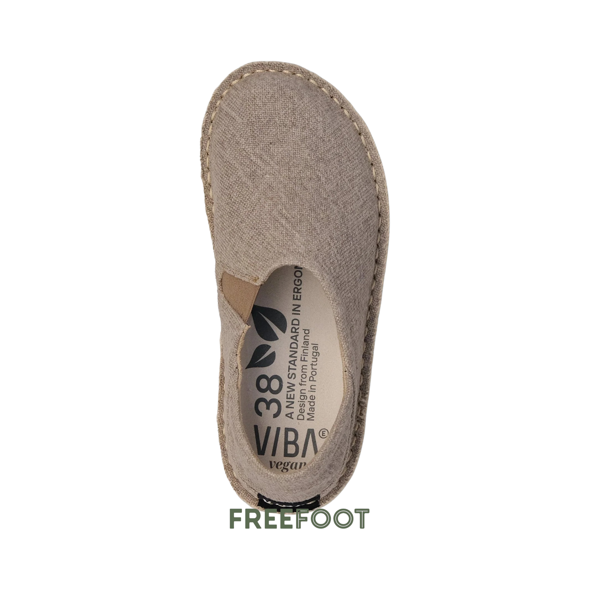 Vibae Zuma Linen Unisex Sand Dollar sko, ovanifrån