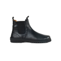 Koel Gavien Leather Dam Black – barfota-chelseaboot i svart läder, sidovy