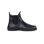 Koel Gavien Leather Dam Black – barfota-chelseaboot i svart läder, sidovy