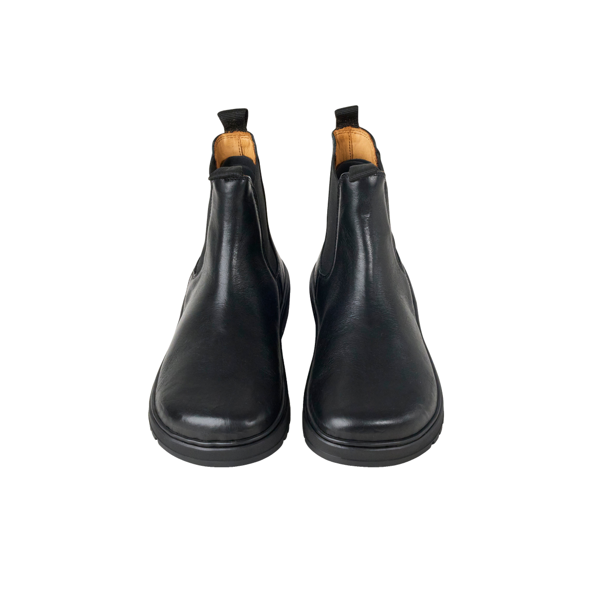 Koel Gavien Leather Dam Black – vy snett framifrån