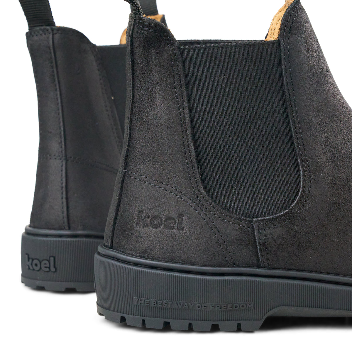 Koel Gavien Suede Felt Dam Black – bakifrån