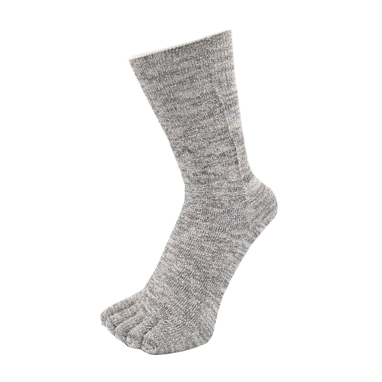 MERINO BOUCLE SOCKS CREW 5 TOE Vinröd