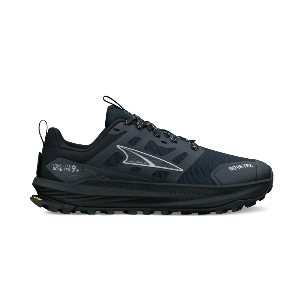 Altra Lone Peak 9+ Gtx Dam Black trailsko, detaljbild av materialet
