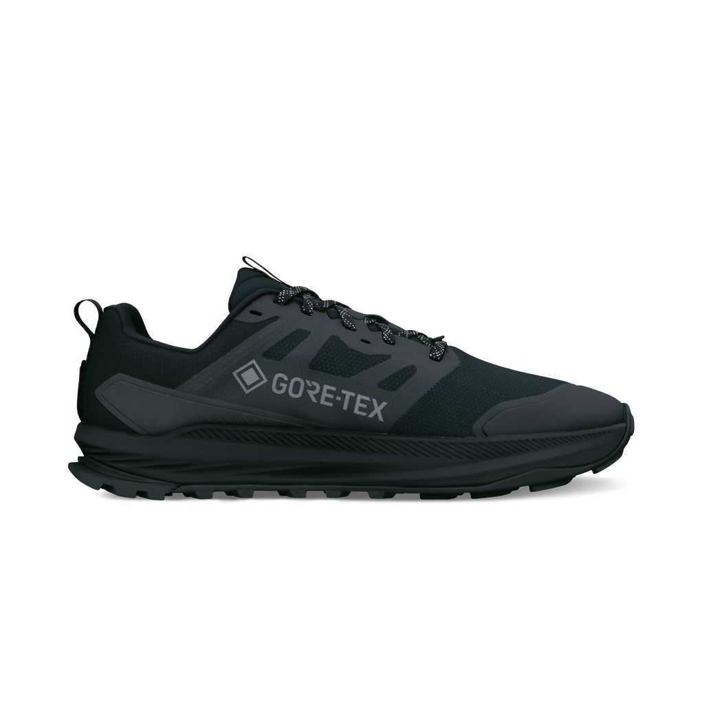 Altra Lone Peak 9+ Gtx Herr Black trailsko, sedd från sidan