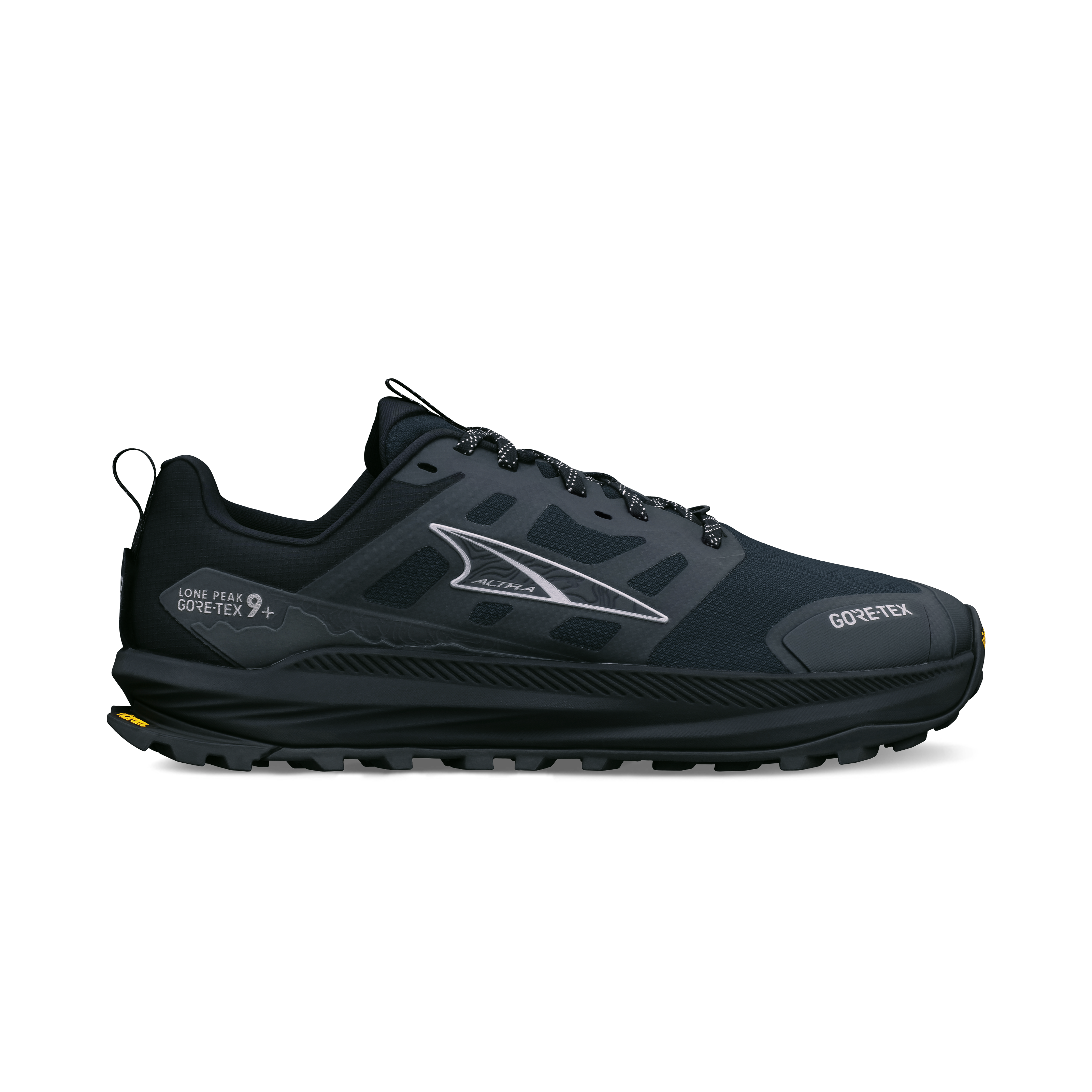 Altra Lone Peak 9+ Gtx Herr Black trailsko, detaljbild av materialet