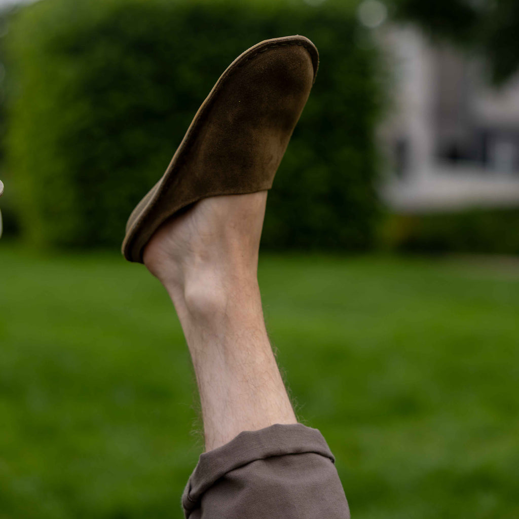 Vibae Roma Bio Suede Unisex Bosco Khaki sko, detaljbild