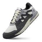 Joe Nimble Sneaker Addict – barfotasko för herr i grå, svart och offwhite med bred tåbox, flexibel yttersula och sportig design. Optimal för naturlig rörelse och vardagskomfort.