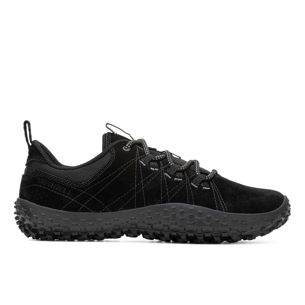 Merrell Wrapt Mid Herr Black/Black vandringssko, sedd från sidan