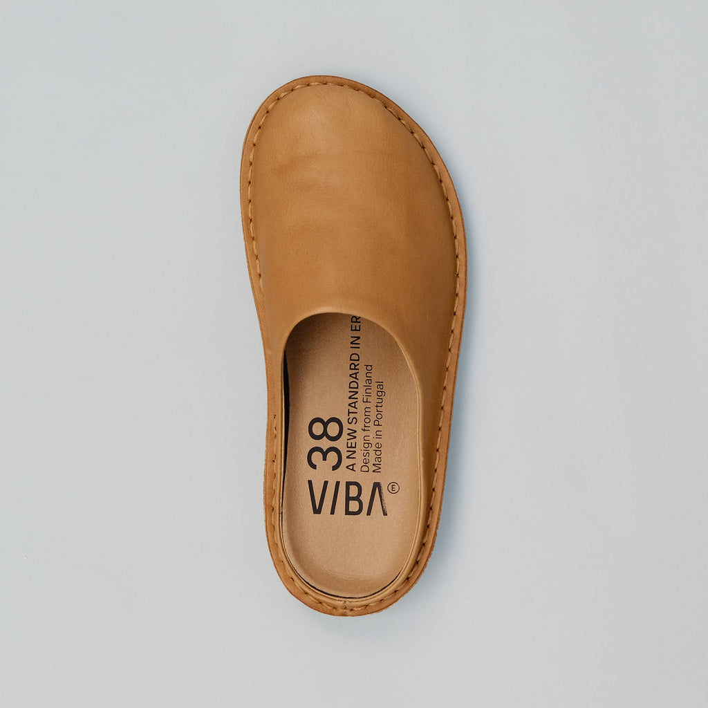 Vibae Roma Leather Unisex Fawn Tan sko, ovanifrån