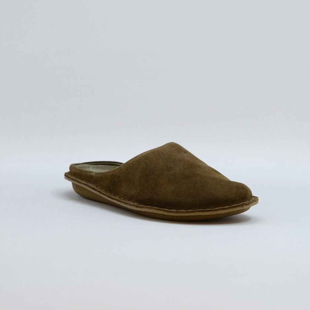 Vibae Roma Bio Suede Unisex Bosco Khaki sko, sulan underifrån