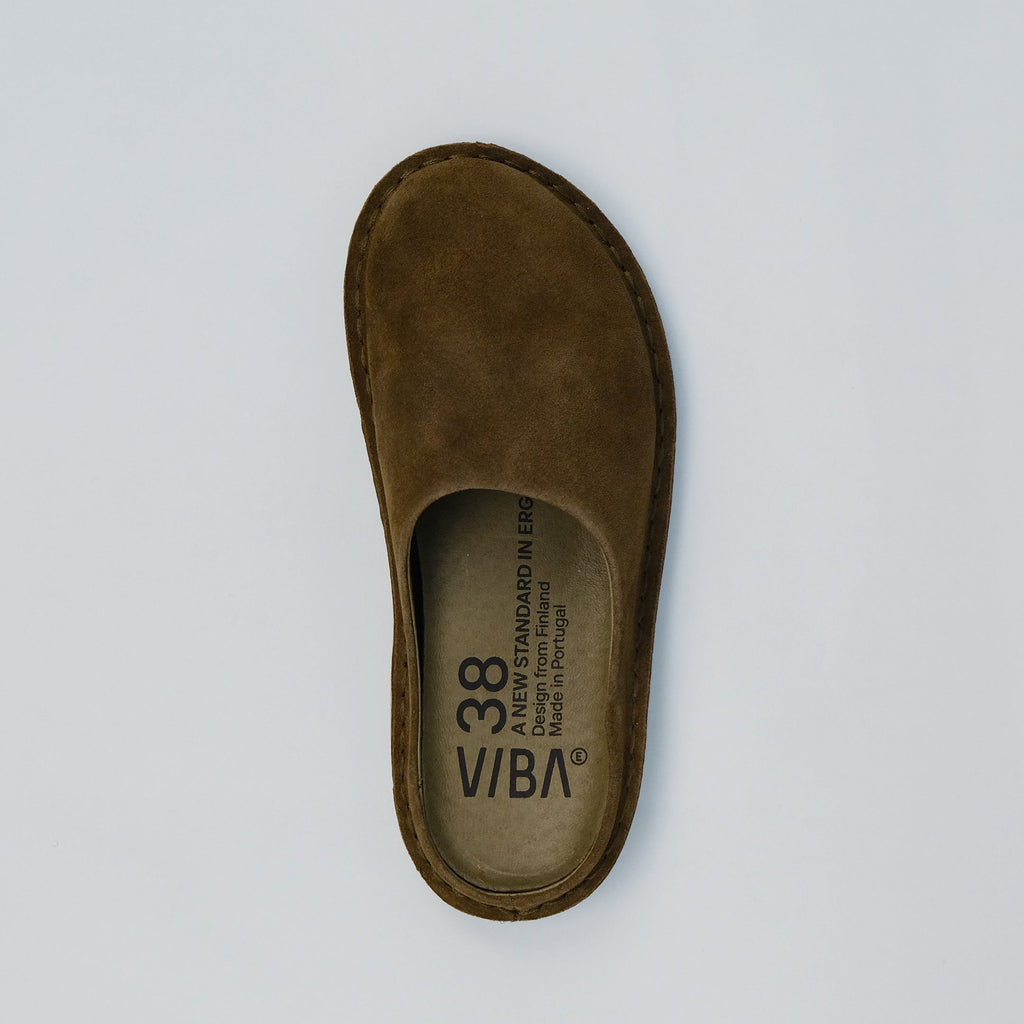Vibae Roma Bio Suede Unisex Bosco Khaki sko, ovanifrån