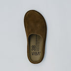 Vibae Roma Bio Suede Unisex Bosco Khaki sko, ovanifrån