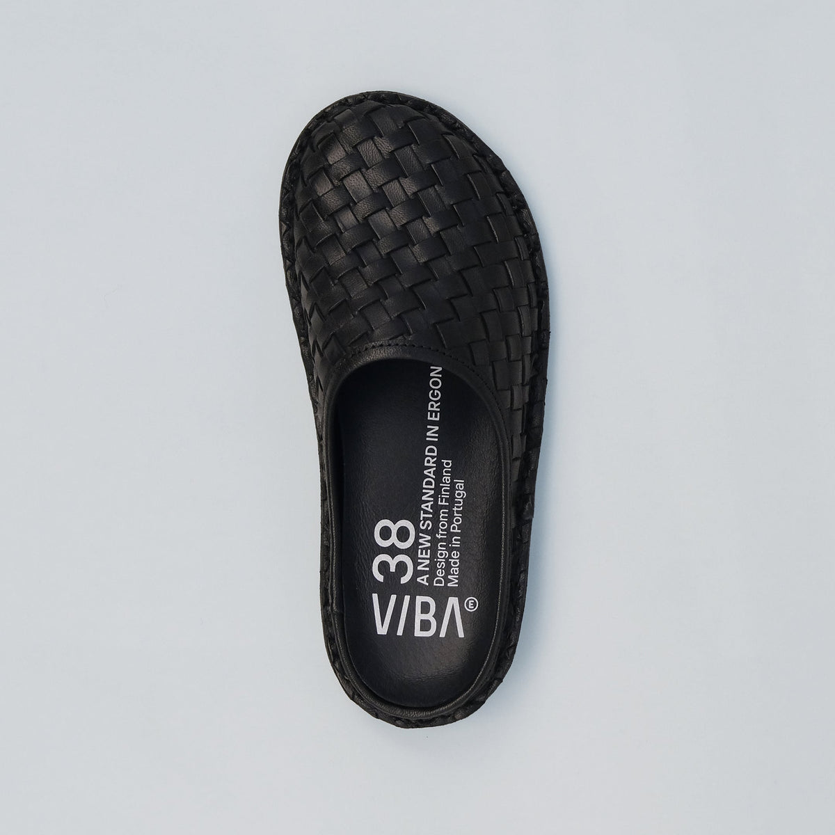 Vibae Roma Woven Leather Unisex Preto Black