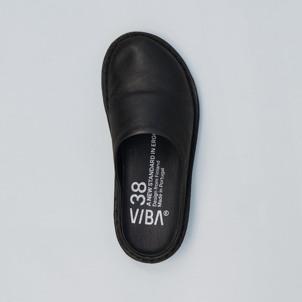 Vibae Roma Leather Unisex Preto Black sko, ovanifrån