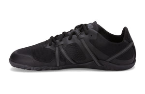 Xero Shoes Speed Force II – ultralätt barfotasko i svart med flexibel sula och ventilerande mesh för naturlig rörelse och maximal markkontakt.