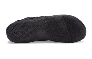 Undersidan av Xero Shoes Speed Force II – ultralätt barfotasko i svart med flexibel sula och ventilerande mesh för naturlig rörelse och maximal markkontakt.
