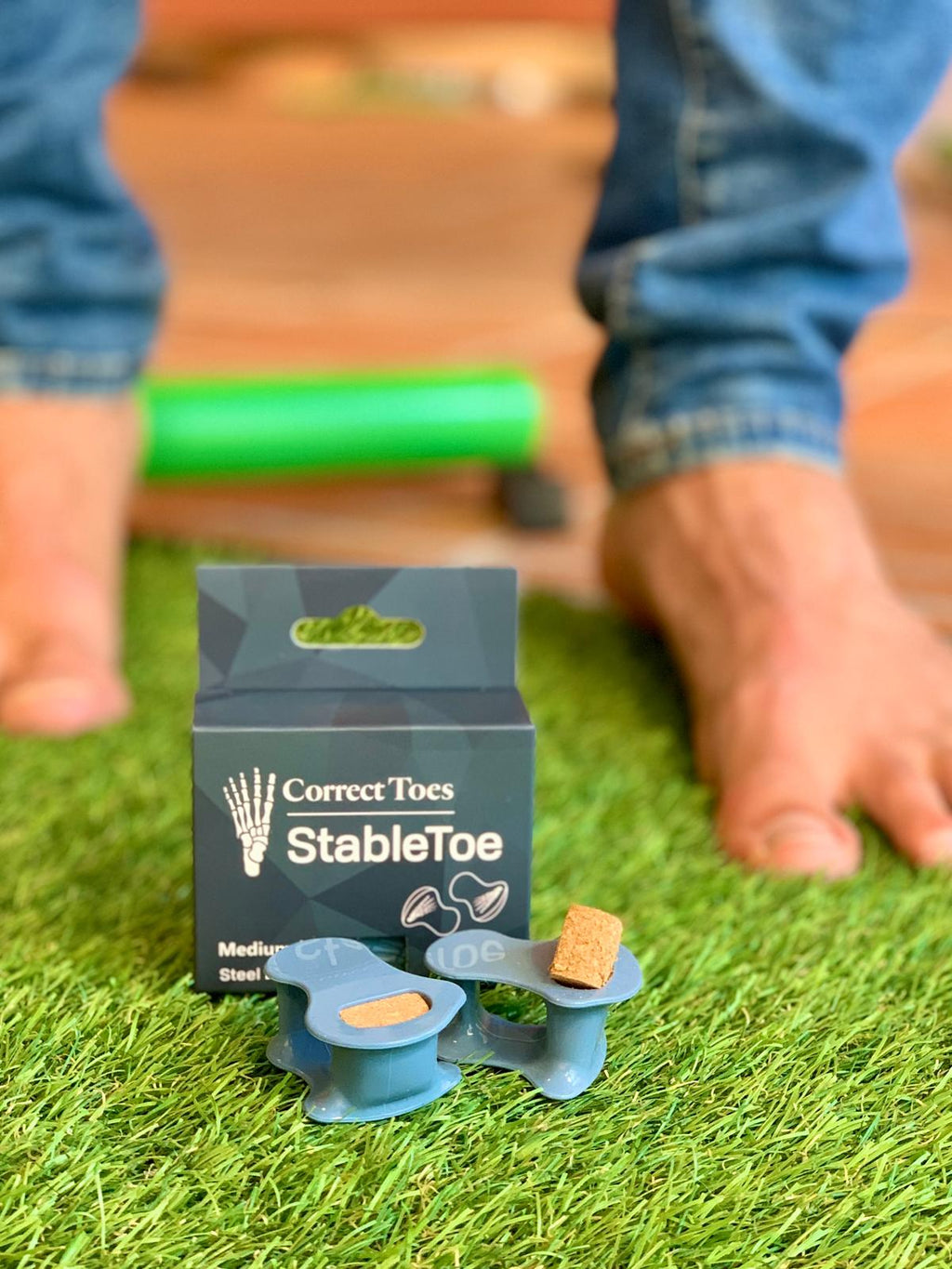 Correct Toes Stabletoe Blå, produktbild i förpackning