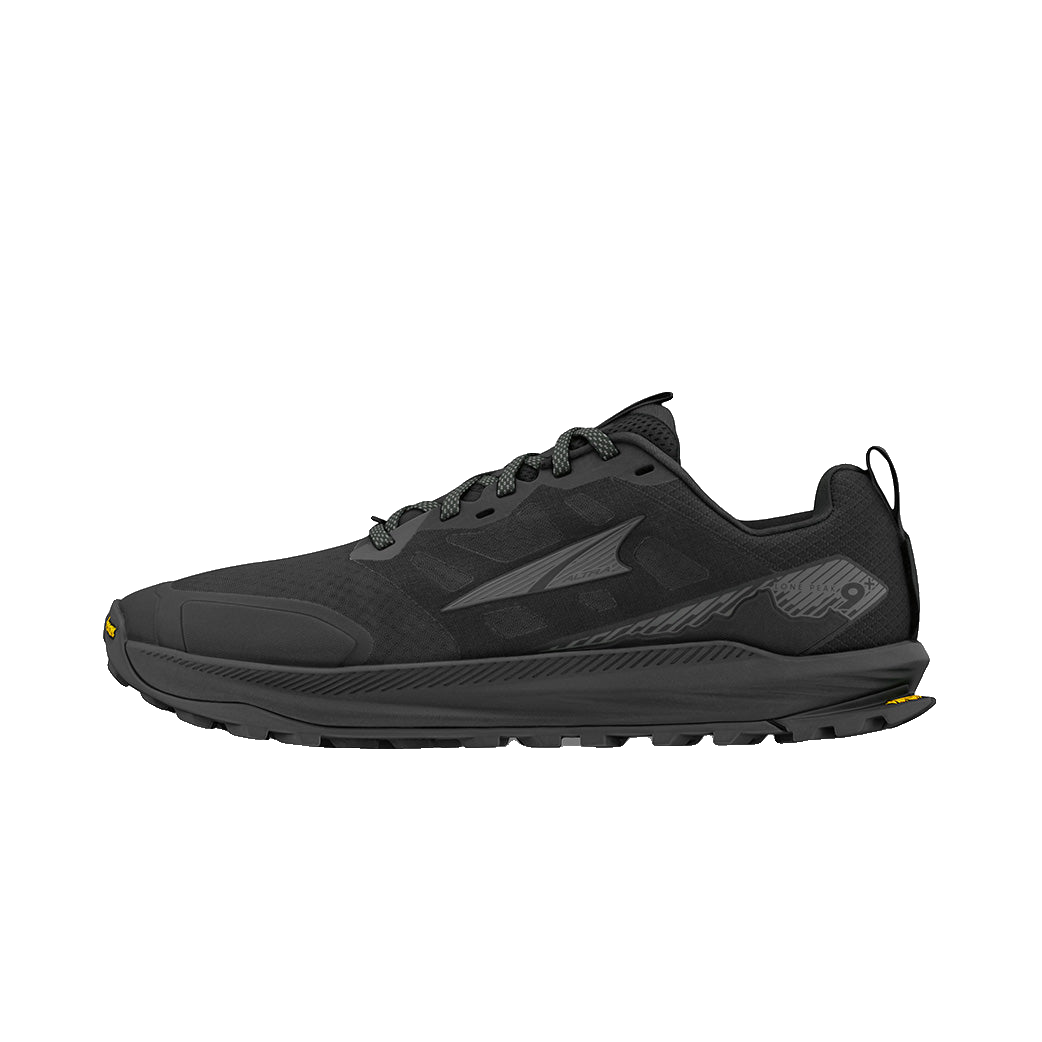 Altra Lone Peak 9+ Dam Black trailsko, sulan underifrån