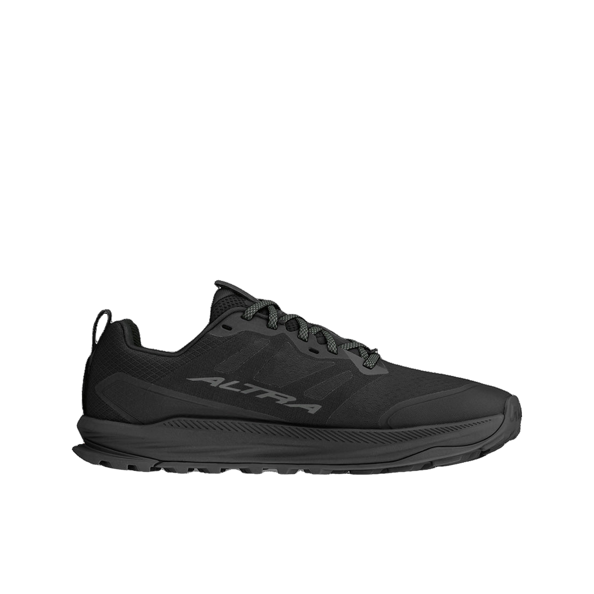 Altra Lone Peak 9+ Dam Black trailsko, sedd från sidan