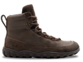 Aylla Ruraq Winter Boot Dam Brown – brun barfota-vinterkänga i läder med ullfiltsfoder, sidovy