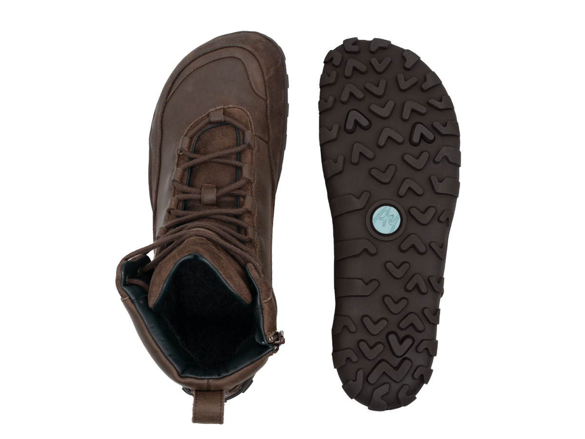 Aylla Ruraq Winter Boot Dam Brown – ovanifrån och grovmönstrad sula