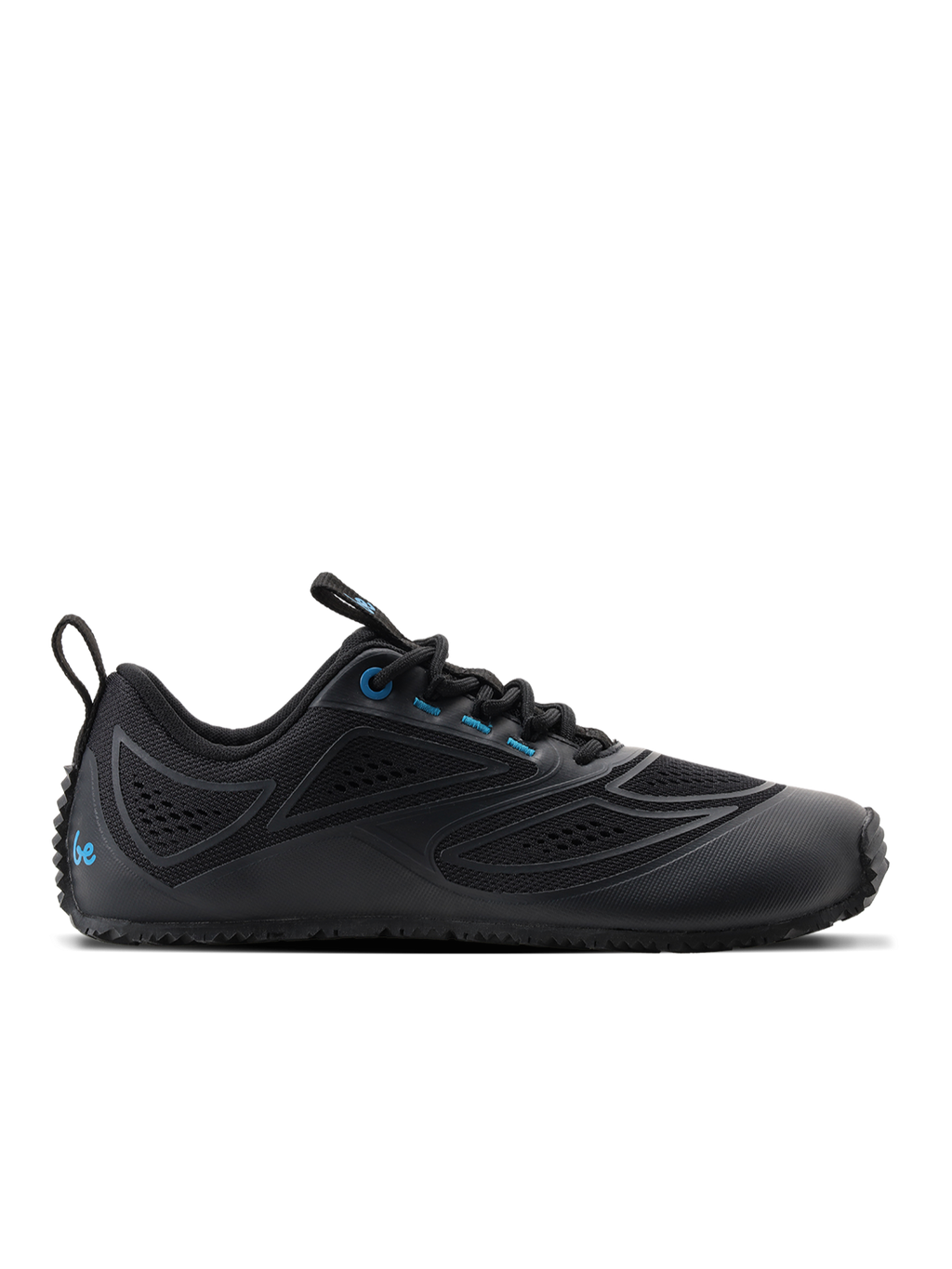 Be Lenka Trailtech Black & Blue – barfotasko för stig och friluftsliv, sidovy