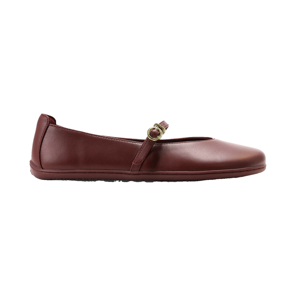 Be Lenka Amalea Dam Burgundy – barfota Mary Jane-ballerina i vinrött, sidovy