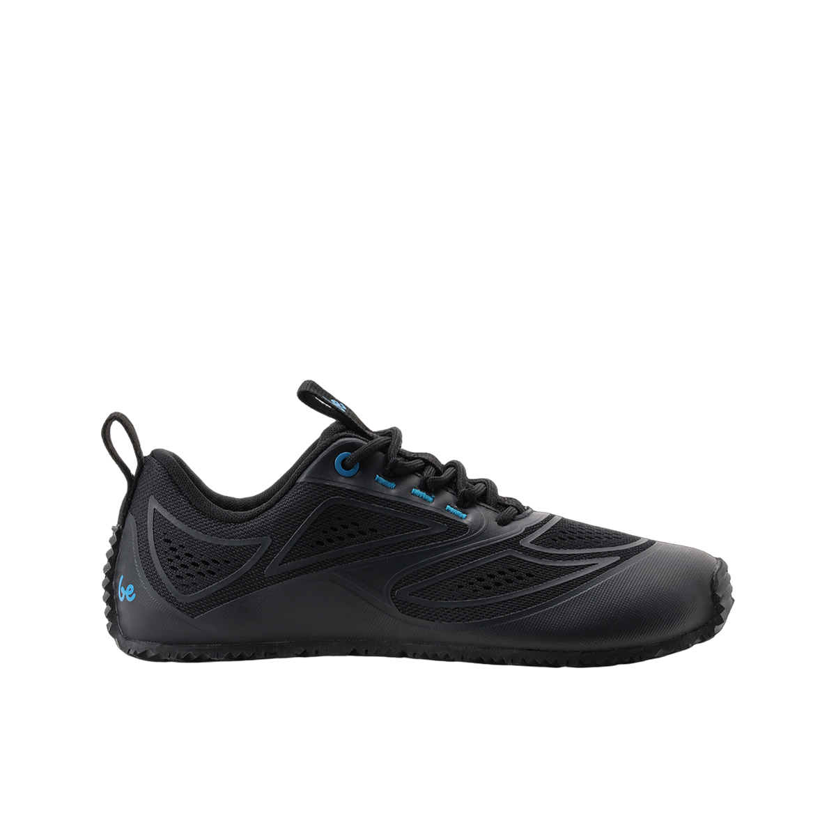 Be Lenka Trailtech Black & Blue – barfotasko för stig och friluftsliv, sidovy