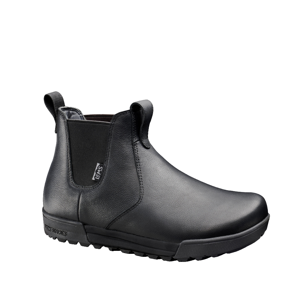 Lems Shoes Chelsea Tuff Unisex Svart chelseaboots, närbild på tåboxen