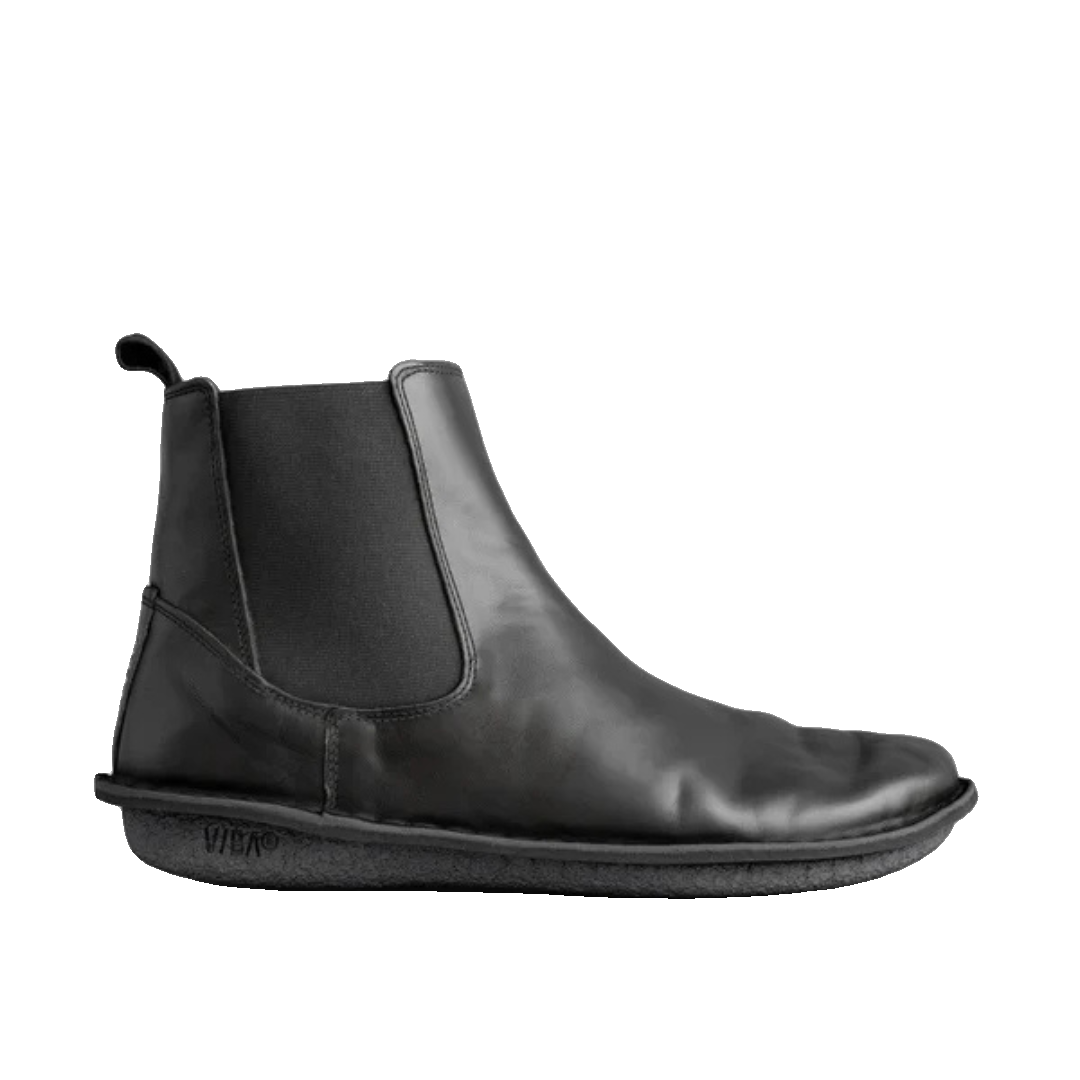 Vibae Helsinki Unisex Svart chelseaboots, sedd från sidan