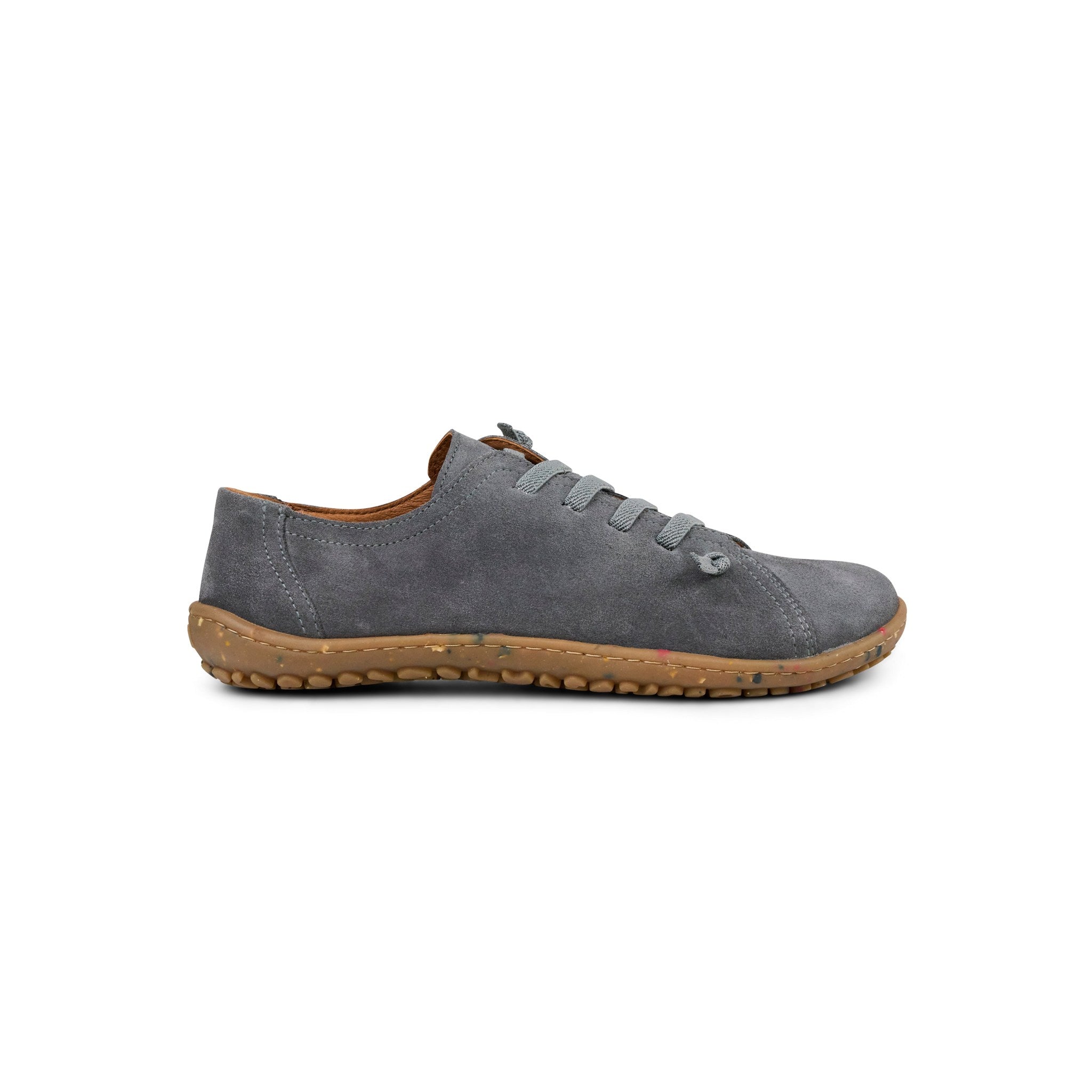 Koel IZZIE Eco Grey – smidig barfotasko för dam med elastisk snörning, sidovy