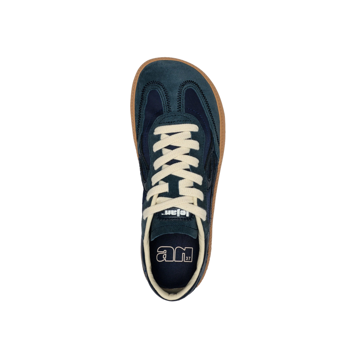 Lejan One Unisex Navy sneaker, ovanifrån