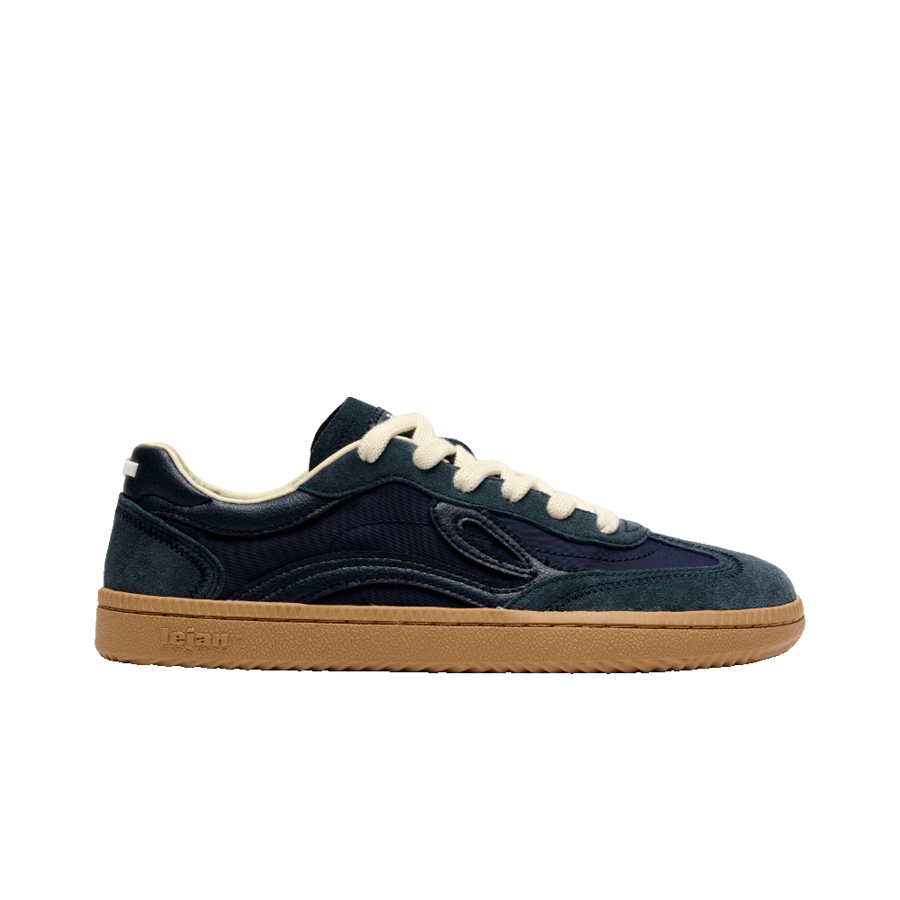 Lejan One Unisex Navy sneaker, sedd från sidan