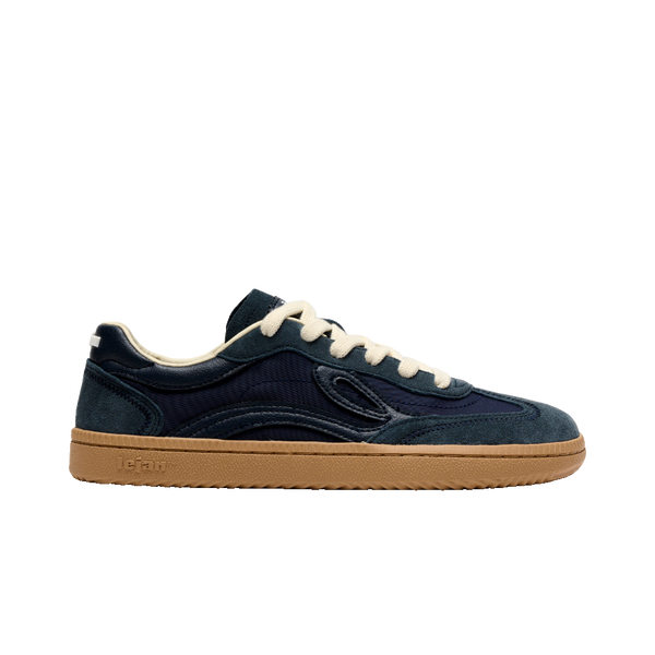 Lejan One Unisex Navy sneaker, sedd från sidan