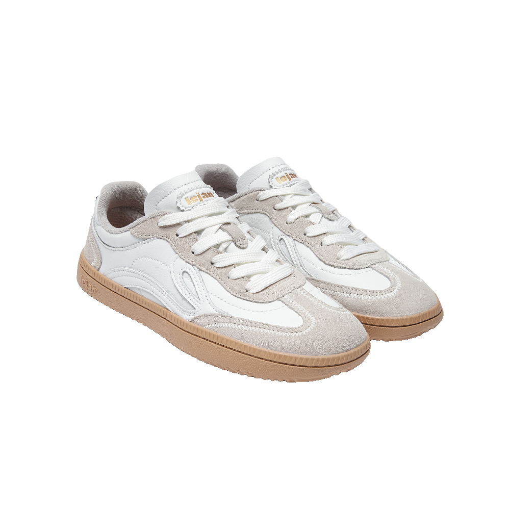 Lejan One Mocka Unisex White sneaker, bakifrån