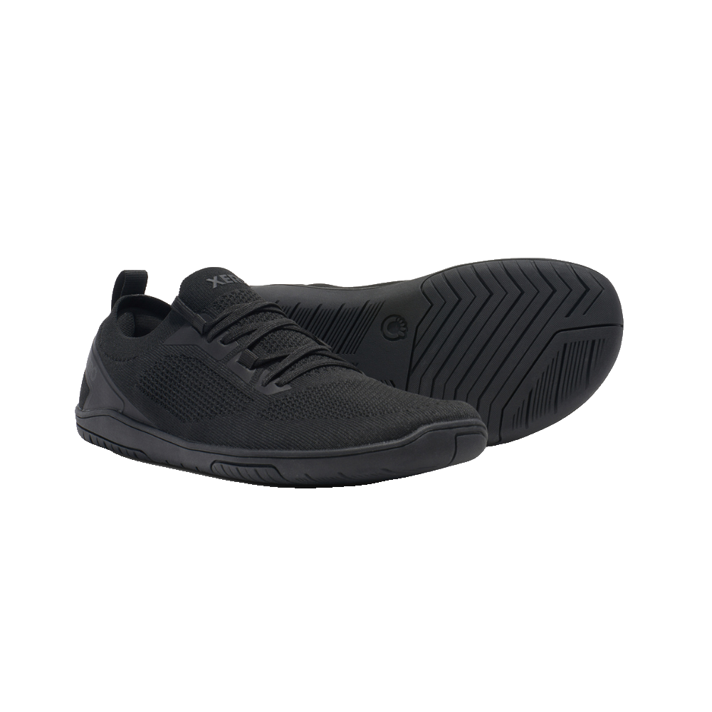 Xero Shoes Nexus Knit Dam Svart träningssko, närbild på tåboxen
