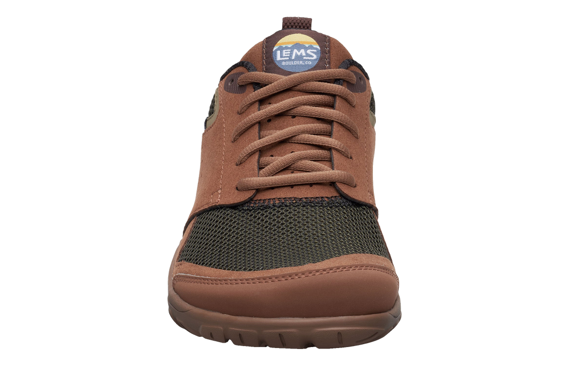 Lems Shoes Primal Zen Unisex Woodland sneaker, närbild på tåboxen