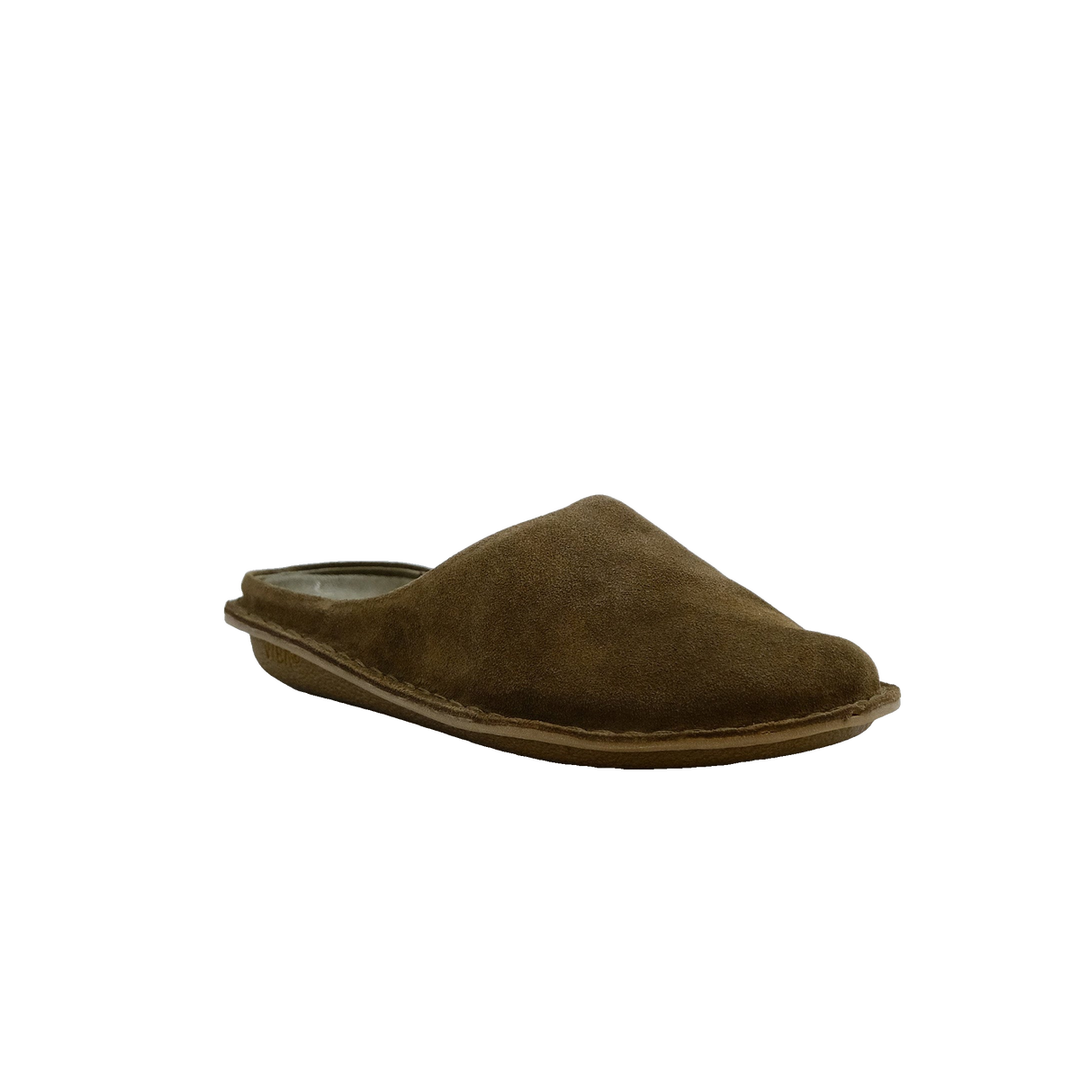 Vibae Roma Bio Suede Unisex Bosco Khaki sko, sulan underifrån