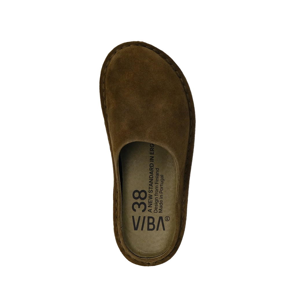 Vibae Roma Bio Suede Unisex Bosco Khaki sko, ovanifrån