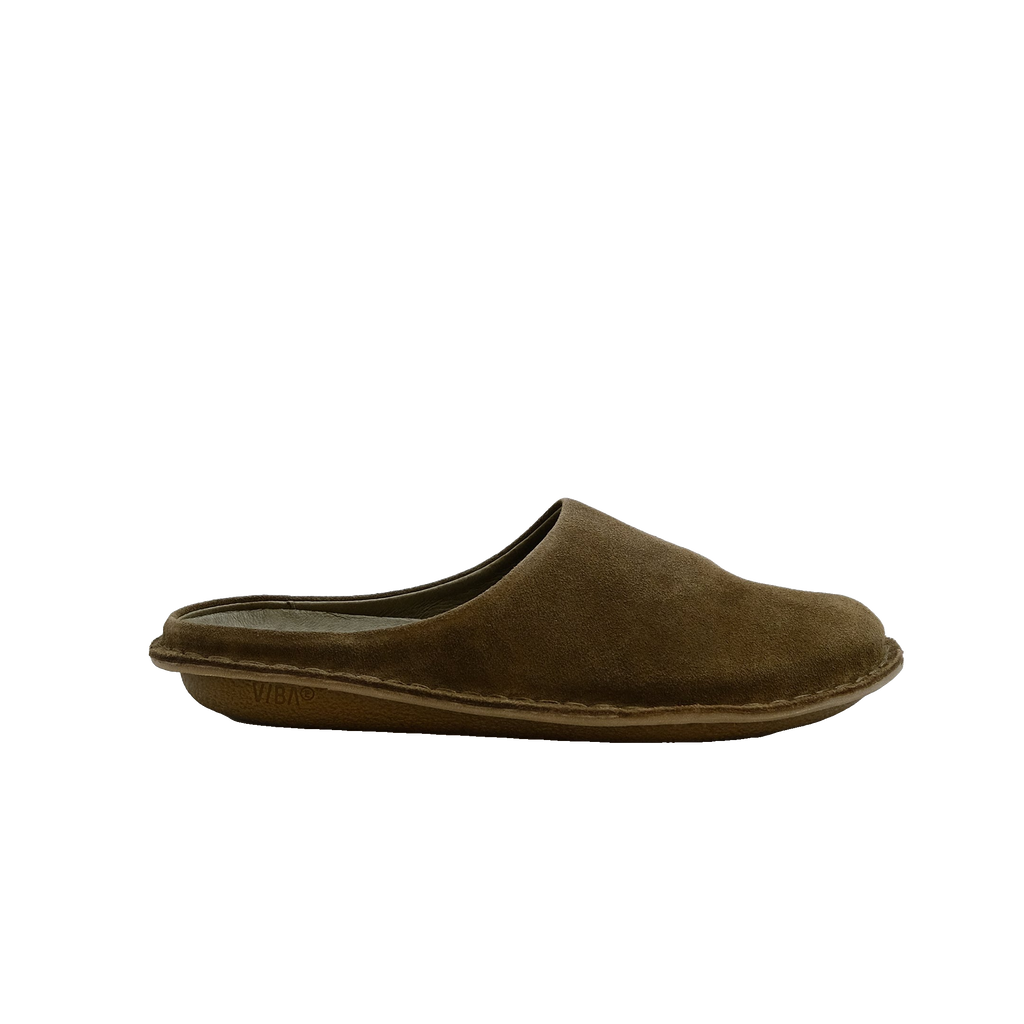 Vibae Roma Bio Suede Unisex Bosco Khaki sko, sedd från sidan