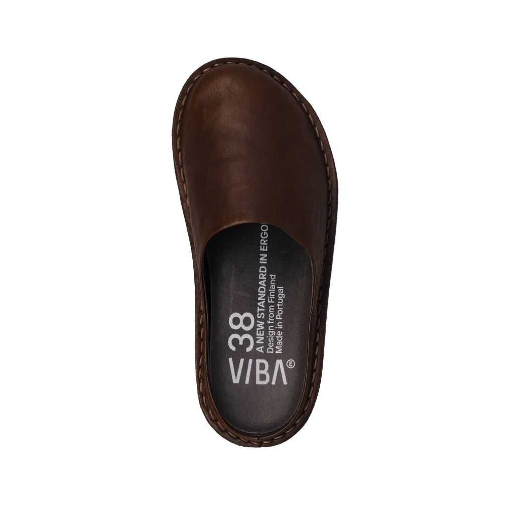 Vibae Roma Leather Unisex Cocoa Brown sko, ovanifrån