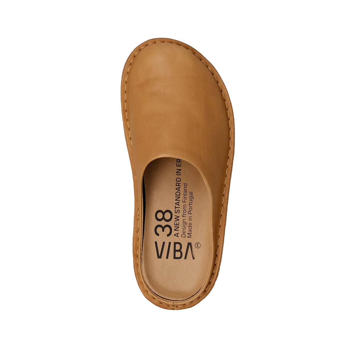 Vibae Roma Leather Unisex Fawn Tan sko, ovanifrån